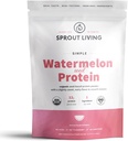 Sprud Living Simple Watermelon Seed Protein Powder, 12 Grams Organic Plant Based Protein Powder uden kunstige sødestoffer, non Dairy, non-GMO, Vegan, Gluten Free, Keto Drink Mix (10 oz)