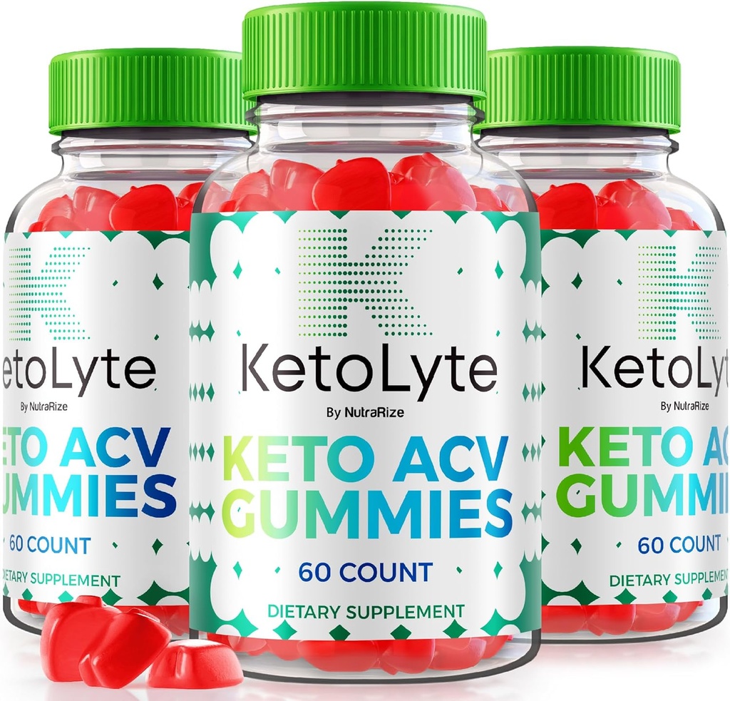 NutraRize (pakke af 3 KetoLyte Keto ACV Gummies, Advanced Formel, Keto Apple Cider Vinagar 1000MG tillæg, Alle naturlige Keto ACV Vitamin, Official Keto Lyte Anmeldelser (180 Gummies)