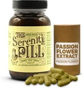 The Serenity Pill 60 Caps - Organic Mood Pills & Anti Stress Supplement w / Ashwagandha Root Extract, Passion Flower Extract, Nutmeg & Green Tea Extract - Natural Passion Flower Supplement til Stress