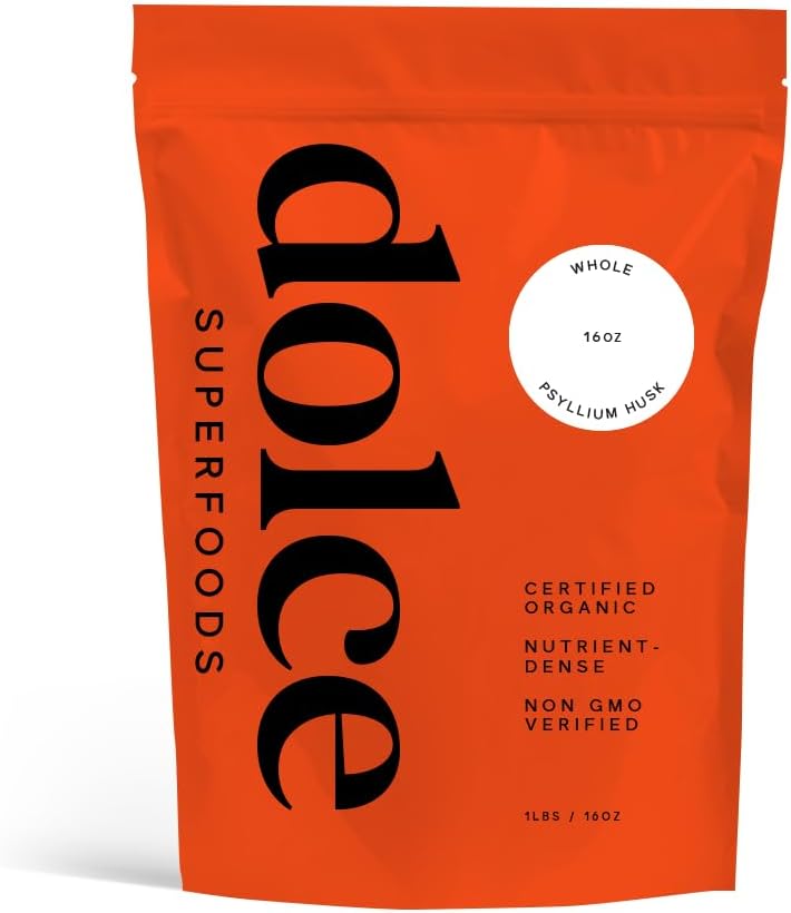 Hele Psyllium Huset til Colon Cleanse, Forstoppelse Relief, Bloating & Gut Health - Opløselig & Kostfibre supplement til Bagning, Smoothie, Drikkevarer, Madlavning, Lave Carb Brød (pakke med 1)