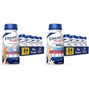 Sikre Plus Nutrition Rystes med 16 gram protein & Sikre Plus Flydende Nutrition Rystes med Fiber, 16 gram protein, Vanilla, 8 Fl Oz flaske (pakke med 24)