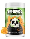Underground Bio Labs / Panda Supps: Alle naturlige SUPERFOOD: Grønne, røde, olde, Probiotika, Ashwagandha og Lions Mane, for Sundhed og Wellness 13.76 Oz (Orange)
