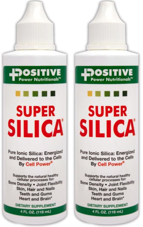 Super silica flydende koncentrat, 4 oz. Flaske (pakke med 2) -Højeste Absorption, Collagen- Producing, Understøtter sund Knogletæthed, fælles fleksibilitet, hud hår og negle, -4 oz. Gør over 68 kvart