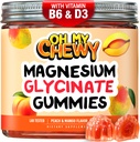 Center- fyldt Magnesium Glycinate Gummies 400MG - Høj Absorption for børn, Teens & Voksne - Supplement til søvn, rolig & muskelafslapning med B6 & D3 - Gluten Free & Vegan Friendly - 120 Greve