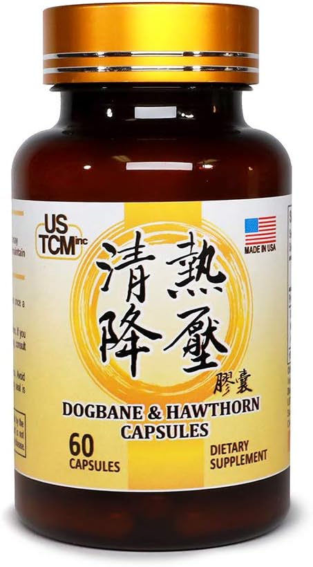Dogbane Hawthorn Capsules Depotkapsler 500 mg 60 Vegetabilske kapsler 100% Natural No Reservatives Made in USA