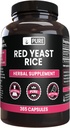 Pure Original Ingredienser Red Gær Rice Ingen Magnesium eller Rice Fillers, Altid Pure, Lab Verified (365 kapsler)