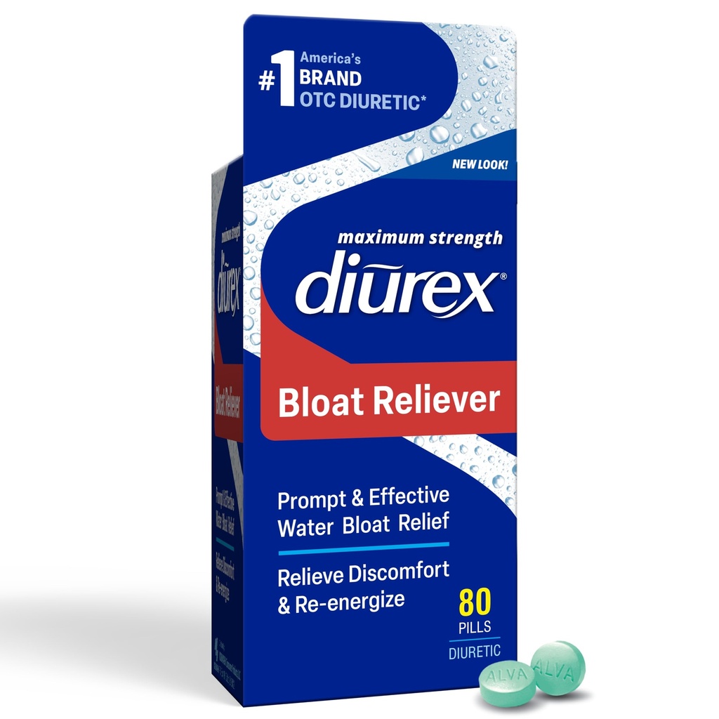 Diurex Ultra Re- Energigivende vandpiller - Relieve Vand Bloat - Føl bedre og mindre tung - 80 Tæl
