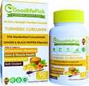 Gurkemeje Kapsler Ekstra Styrke med Ginger & 95% Curcuminoider & Sort Pepper Extract for maksimale fordele. Alle naturlige nonGMO ingen ris pulver NO Stearate NO Silica- 90 Veg Cap