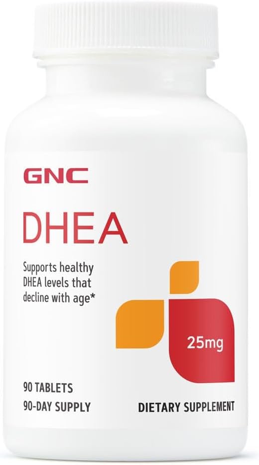 GNC DHEA 25mg, understøtter sunde DHEA niveauer, 90 Tæl