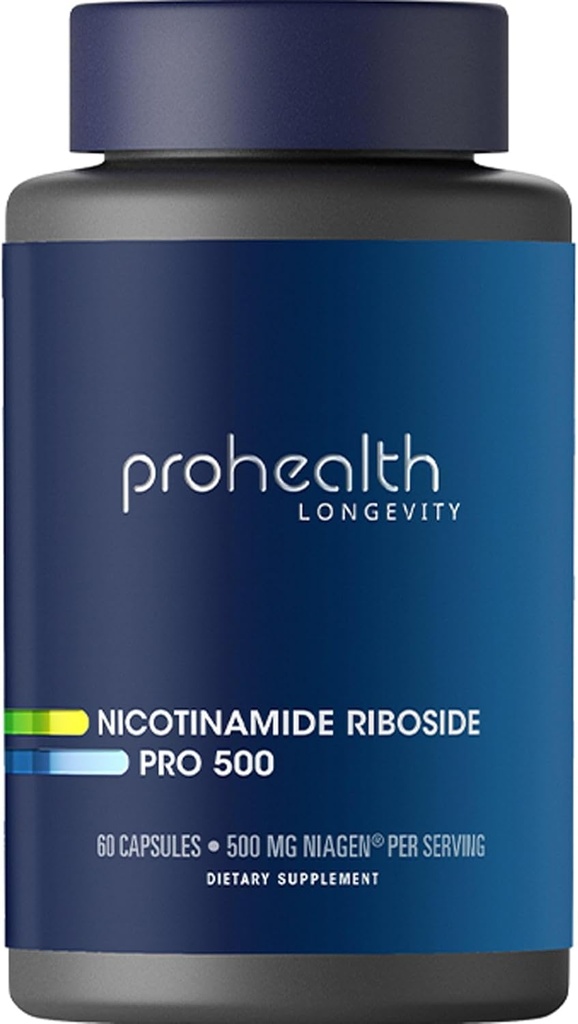 ProHealth Nicotinamid Riboside Pro 500. Patenteret NR Niagen 500mg Plus 250 mg TMG. NAD + Supplement øger NAD +. NR Supplement Proven i 300 undersøgelser. 30 Tjenester