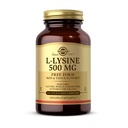 Solgar L- Lysin 500 mg - 100 vegetabilske kapsler - Hud & Væske Support - Non- GMO, Vegan, Kosher, Gluten Free - 100 Servere