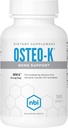 NBI Osteo- K Bone Support Б124; Vitamin D & K Complex med Calcium Citrate Supplement Б124; 45mg Vitamin K2 (MK4) for Stærk Bone Sundhed & Funktion Б124; 180ct Veggie Kapsler