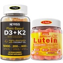 NEVISS Sugar Free Lutein Gummies 60 Counts + vitamin D3 Gummies 60 Counts