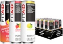 FITAID Recovery Blend, Variety Pack, BCAAs, Glucosamin, Electrolytes, Omega- 3s, Green Tea, 100% Clean, Paleo, Vegan & Gluten- Free, naturligt sødet & Flavored, 12- oz. dåser (Pack of 12)