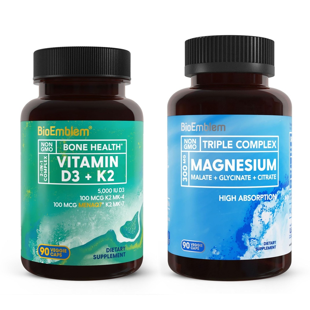 Bioemblem Triple Magnesium Complex Par med D3- vitamin K2