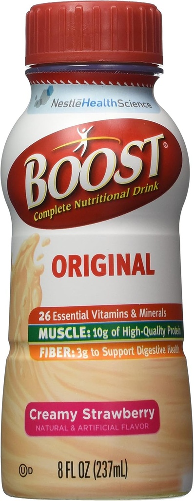 Boost Complete Nutritional Drink, Cremet Strawberry, 8 Ounces Hver (pakke med 6)