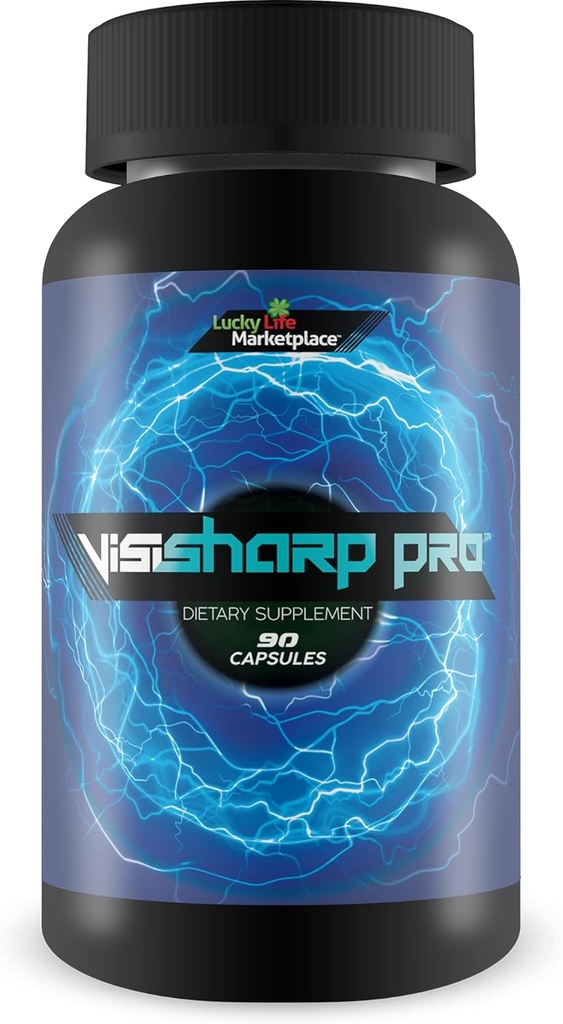 Visi Sharp Pro - Natural Vision Support - Støtte sund Vision og Visual Acuity - Beriget Multi- Vitamin, Mineral, & Antioxidant Formel for dag og nat Vision - Fremme Eye sundhed
