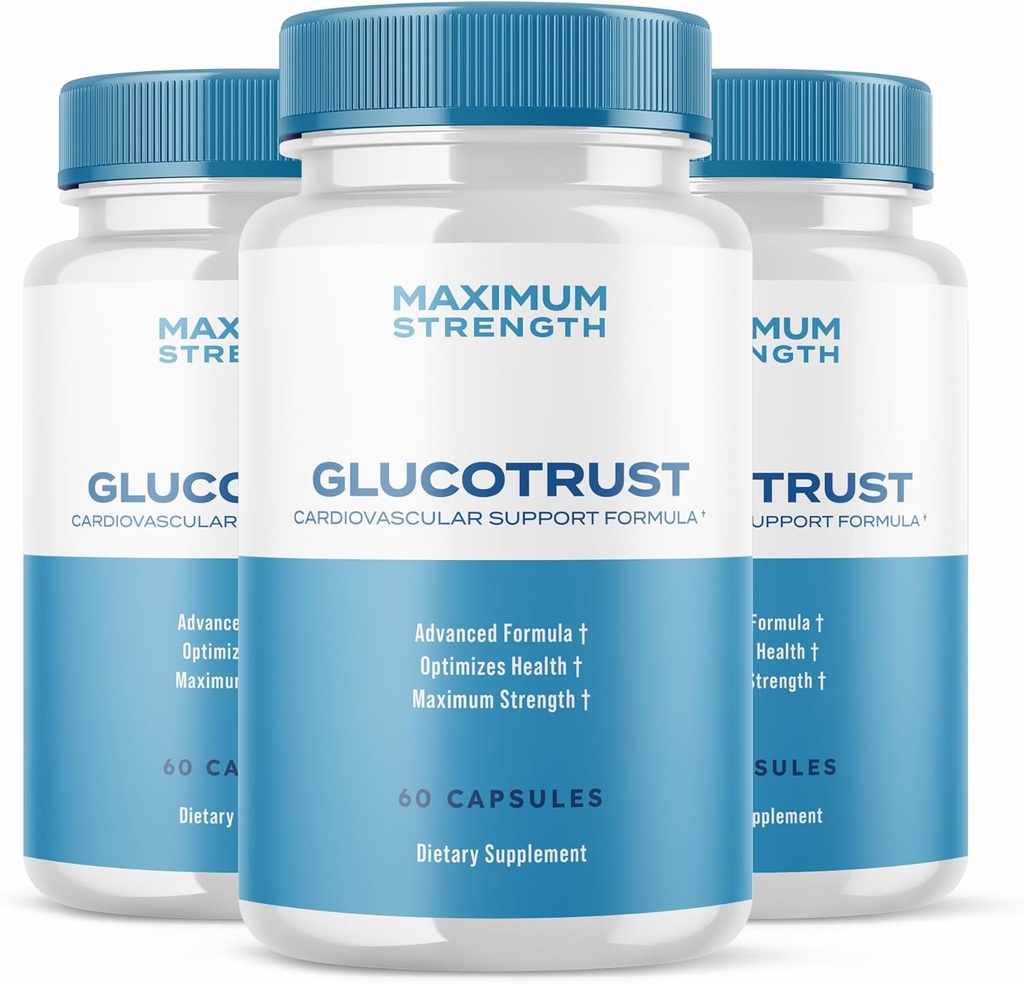 Ark Labs (3 Pack) Glucotrust Avanceret formel supplement kapsler - Gluco Trust Max Kapsler Maksimal styrke Support Pills (180 Kapsler)