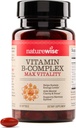 NatureWise vitamin B Complex for kvinder og mænd - med folinsyre biotin B1 B2 B3 B6 B12 - Support Cellular Energy & Mental Clarity - Gluten & Dairy Free, Non- GMO - 60 Softgels [2-måned Supply]