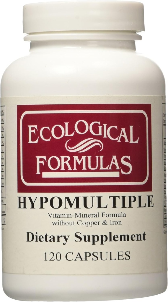 Kardiovaskulær forskning Hypomultiple Vitamin-Mineral formel kapsler, 120 Tæl