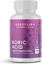 Seroflora Boric Acid Vaginal Suppositories 600 mg 30 Capsules - Boric Acid Pills for Women - Vaginal Health pH Balance for Women - Supports Vaginal Odor Control. Made in USA.