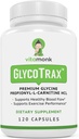VitaMonk GlycoTrax ™ GPLC Extra Large Flaske - 120 Kapsler af High- Absorption Glycin Propionyl- L- Carnitin uden kunstige fyldstoffer - Glycin Propionyl L Carnitin supplement