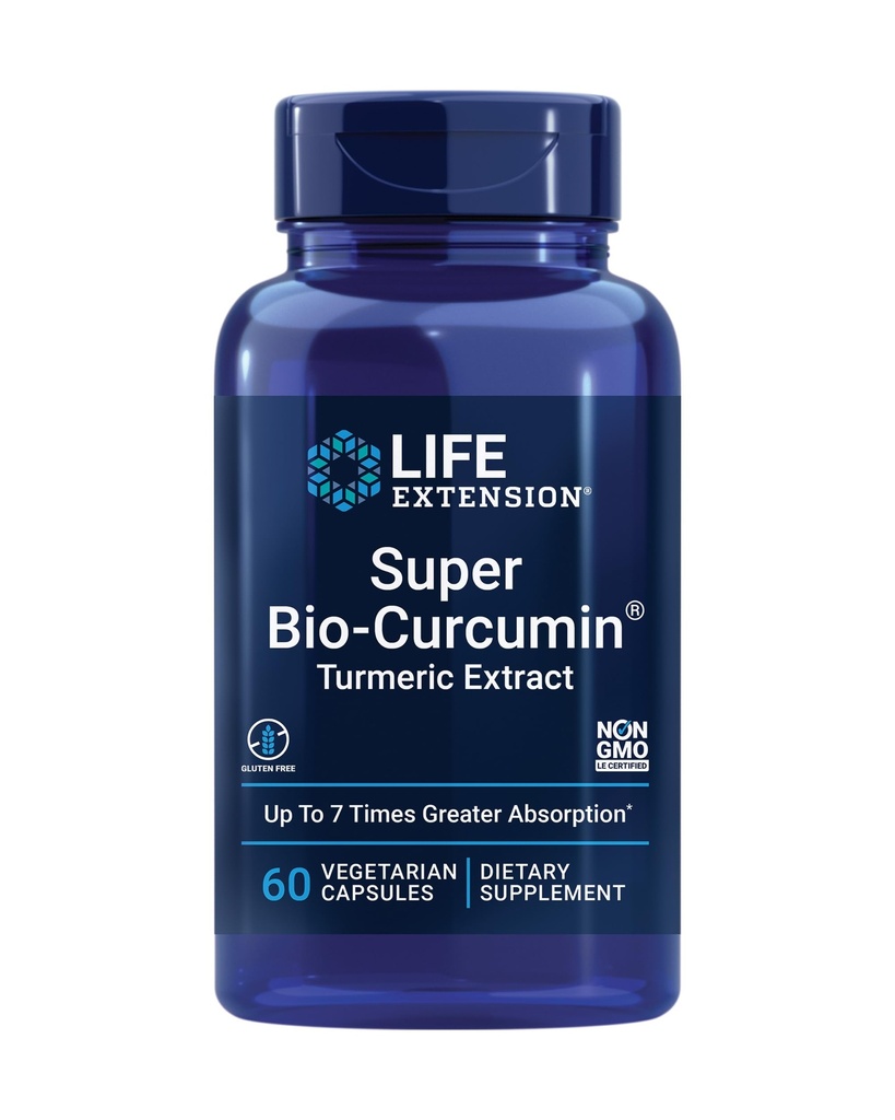 Life Extension Super Bio- Curcumin Turmeric Extract - Højt- Absorbable Curcumin til Whole- Body Health Support - Gluten- Gratis, Non- GMO, Vegetar - 60 Vegetariske Kapsler
