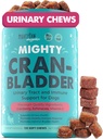 Mægtige Paw Waggables Cran- Bstige (Made in the USA) - 124; Vi Formuleret Cranberry supplement til hunde - Cranberry Chews til hunde, Urinary Tract & Brege Support, Bacon Flavored, 120 Soft Chews