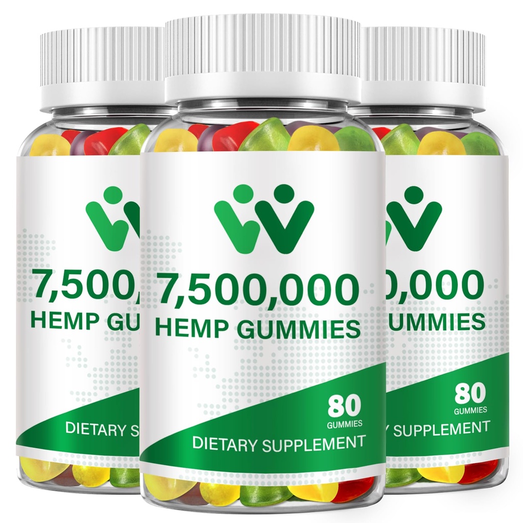 3 pakker Økologisk Hamp Gummies 7.500.000 høj styrke - høj potens Hamp Oil Infured Gummiеs - Natural Hamp Candy Kosttilskud - 240 Gummiеs