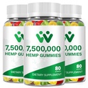 3 pakker Økologisk Hamp Gummies 7.500.000 høj styrke - høj potens Hamp Oil Infured Gummiеs - Natural Hamp Candy Kosttilskud - 240 Gummiеs