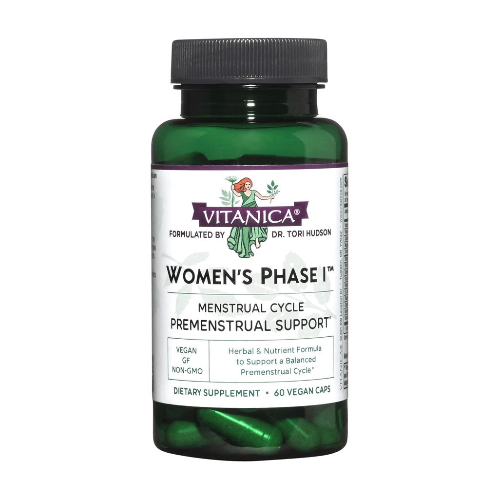 Vitanica Kvinder Fase I, Premenstrual Support, Vegan, 60 Kapsler