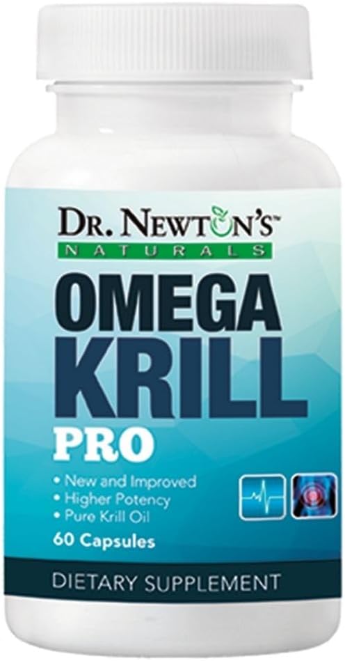 Dr. Newtons Naturals Omegakrill Pro EPA & DHA, Omega 3, Pristine Krill Oil - Brain, Joints, Eyes - 60 Softgels