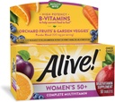Naturen er i live! Kvinder 50 + Komplet Multivitamin, høj potens B- vitaminer, 50 tabletter