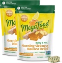 MegaFood Baby & Me Prenatal Morning Sygdom Relief, ingefær, med vitamin B6, Made without 9 Food Allergens, Honey Lemon Ginger Flavor, 30 Chews (pakke med 2)