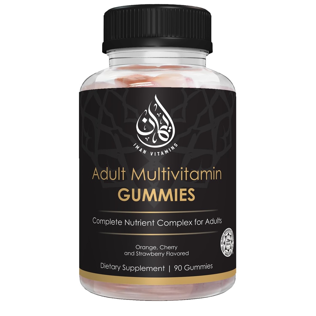 Halal Complex Voksen Multivitamin Gummy Note 124; Natural ImmunoBoost for Mænd & Kvinder