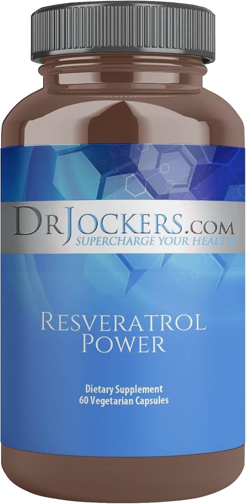 Resveratrol Power af Dr. Jockers, med immunforsvar, Anti- Aging, Vigtigt for hudsundhed, Trans Resveratrol, 200 mg, 60 dages forsyning