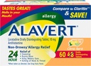 Alavert Allergi 24 timers lindring, Citrus Burst Flavor, Orally disintegration Allergi tabletter, non- døsighed Antihistamin, Loratadine 10mg, 60 Greve