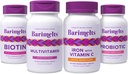 BariMelts Komplet post- Bariatric Kirurgi Bundle - Multivitamin, Jern med C-vitamin, Biotin, og Probiotika