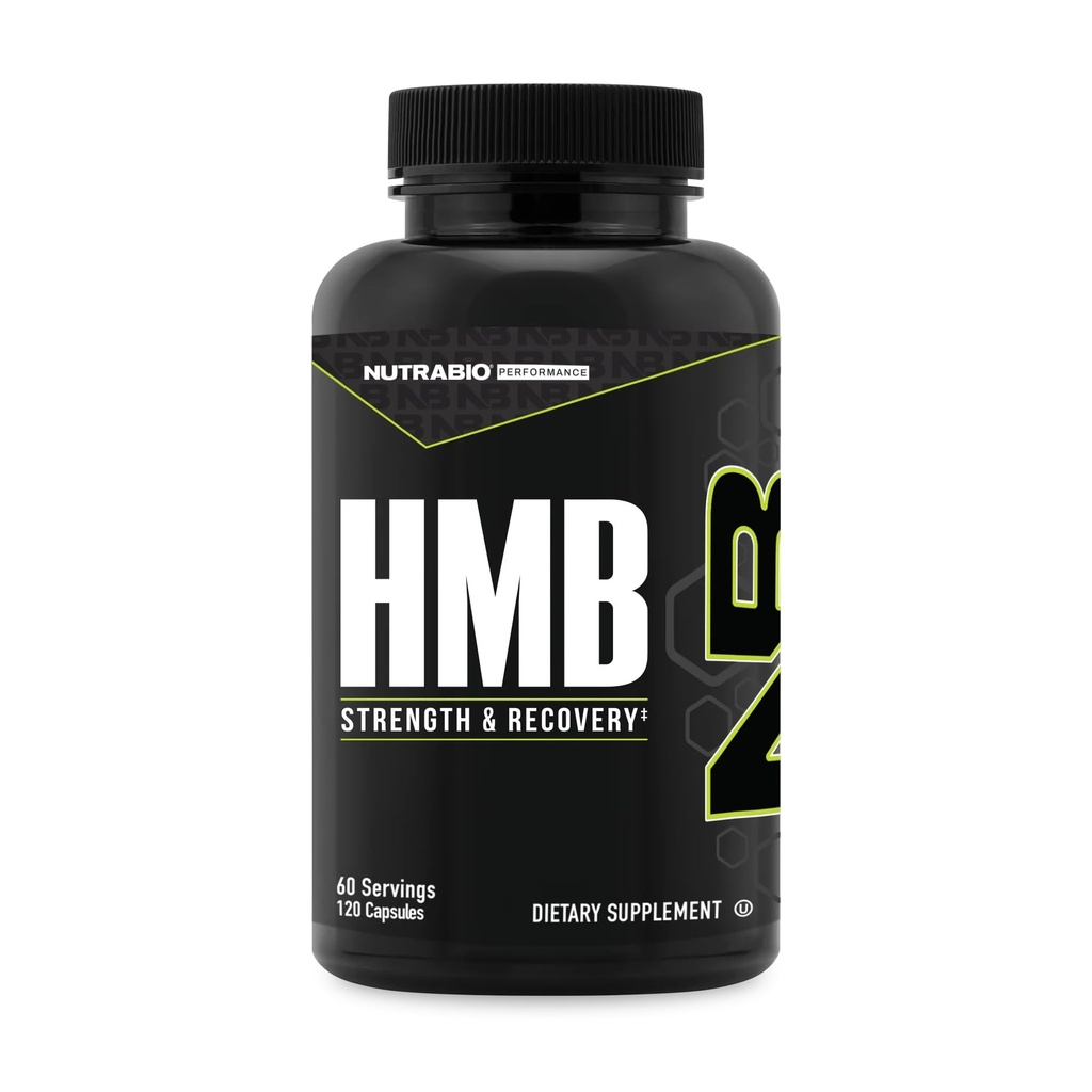 NutraBio HMB Supplement, Aminosyre Hmb, HMB Kosttilskud til mænd, HMB 1000mg- 120 Kapsler