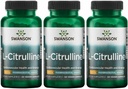 Swanson L- Citrullin - Naturligt supplement til fremme af hjerte-kar-sundhed & energistøtte - Hjælper med at øge cirkulationen - (60 kapsler, 850 mg hver) (3 pakke)