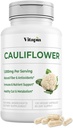 Økologisk Blomkål Superfood Veggies Powder Supplement - Natural Sulforaphane, Vitaminer, Mineraler til fordøjelse, Energi, Antioxidant Support - 120 Vegetabilske kapsler, Non- GMO, Gluten- fri