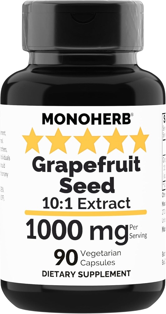 MONOHERB Grapefrugt Seed Extract 1000 mg - 90 Vegetariske kapsler