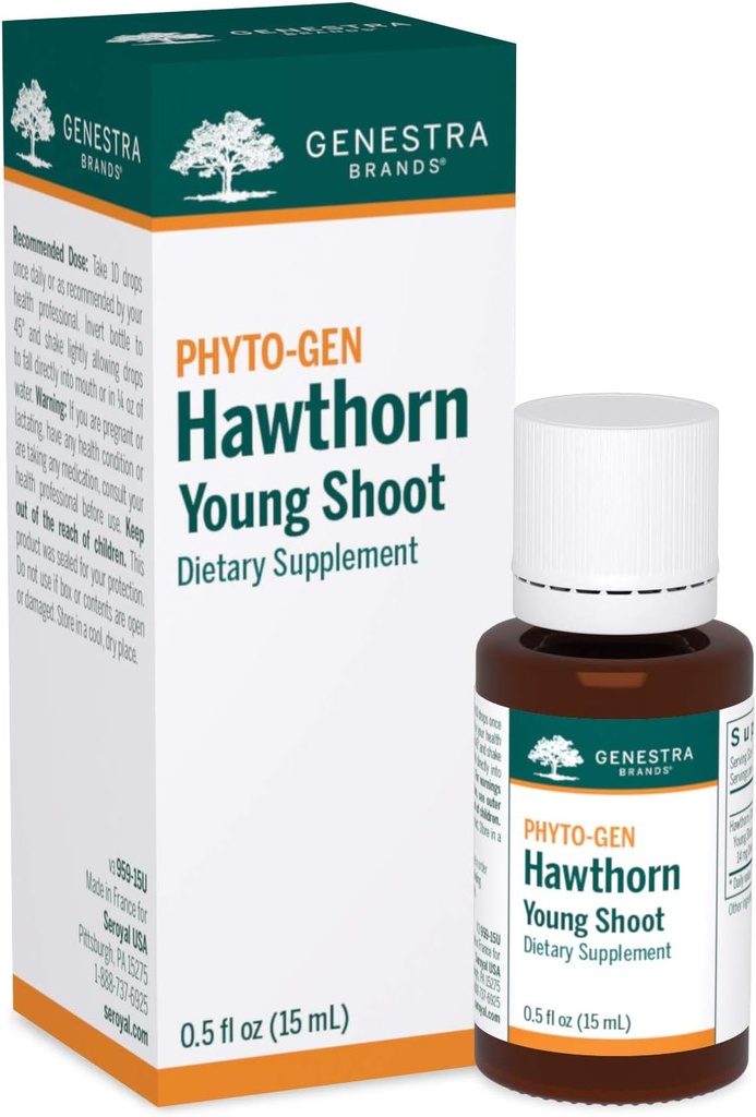 Genestra Brands Hawthorn Young Shoot- 124; Urtetilskud 124; 0,5 fl. oz.