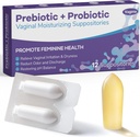 Vaginal Probiotiske suppositorier, Prebiotic Infunderes med Hyaluronsyre, Tea Tree, og C & E-vitamin, pH Balance Support Formula Fights Tørhed, Lugt og ubehag, Gendanne Feminin Sundhed (12 tællinger)