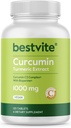 Curcumin 1000mg (gurkemeje) (120 tabletter) Lavet med Curcumin C3 Complex & Bioperine - Standardiseret til 95% Curcuminoids - Vegan