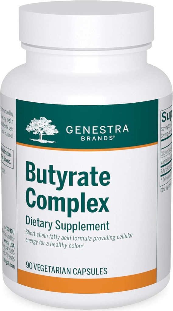 Genestra Brands Butyrat Complex 124; Butyrsyre fra Calcium / Magnesiumbutyrat; 90 Kapsler