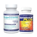Lipozen vægttab Combo af en Mega flaske 120 Tæl og en flaske MetaboUP termogene supplement 60 Tæl i alt - Boost Metabolisme, øge energi, og styre din Appetit
