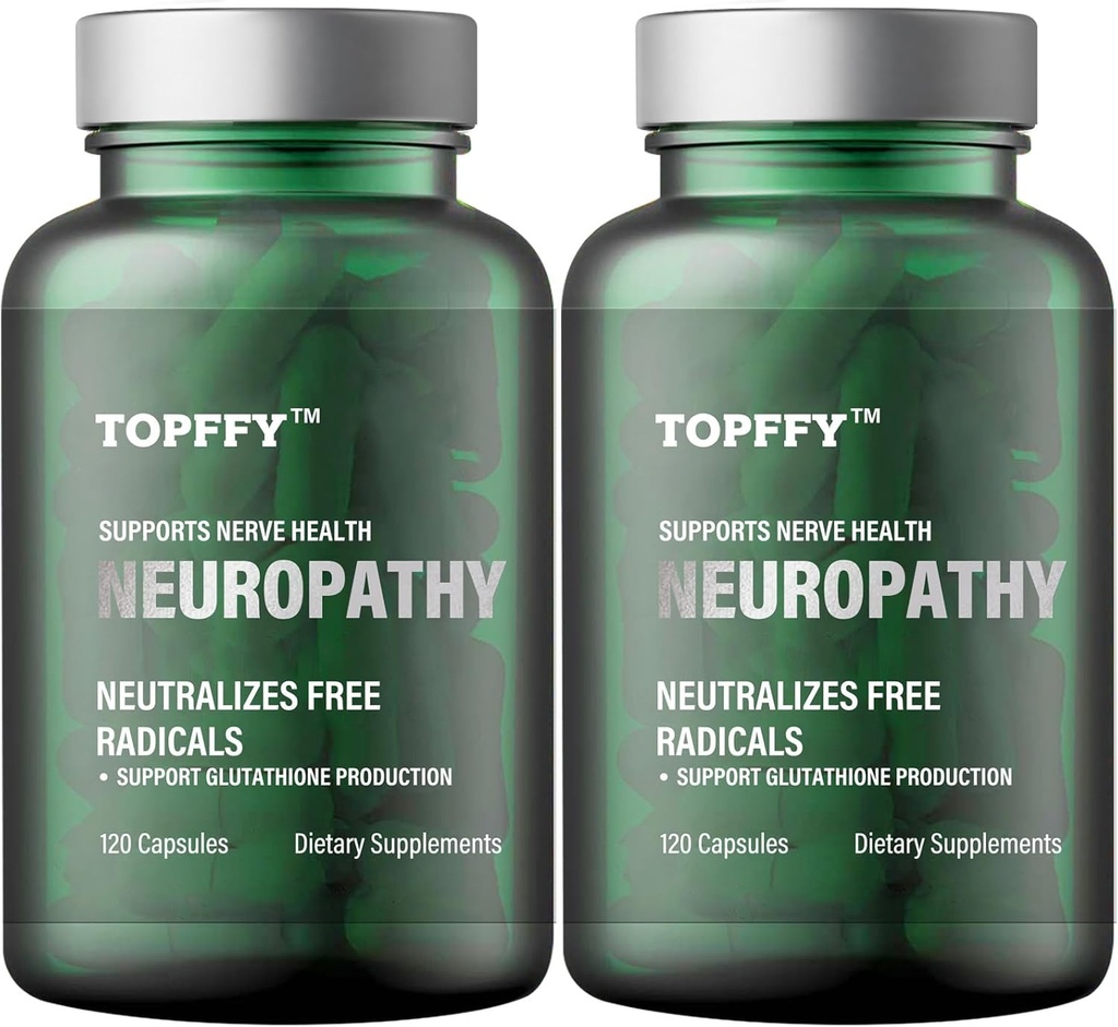 Neuropati Nutritional Blend for nerve discomfort Relief, med 600 mg Alpha Lipoic Acid -Benfotiamin, Maksimal styrke naturlige nerve vitaminer, Egnet til fødder, hænder, fingre, ben toe