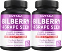Bilberry Kapsler med Bilberry, Grape Seed, Gulerod, Elderberry og mere - 120 Kapsler forr 4 Months Supply (pakke med 2)