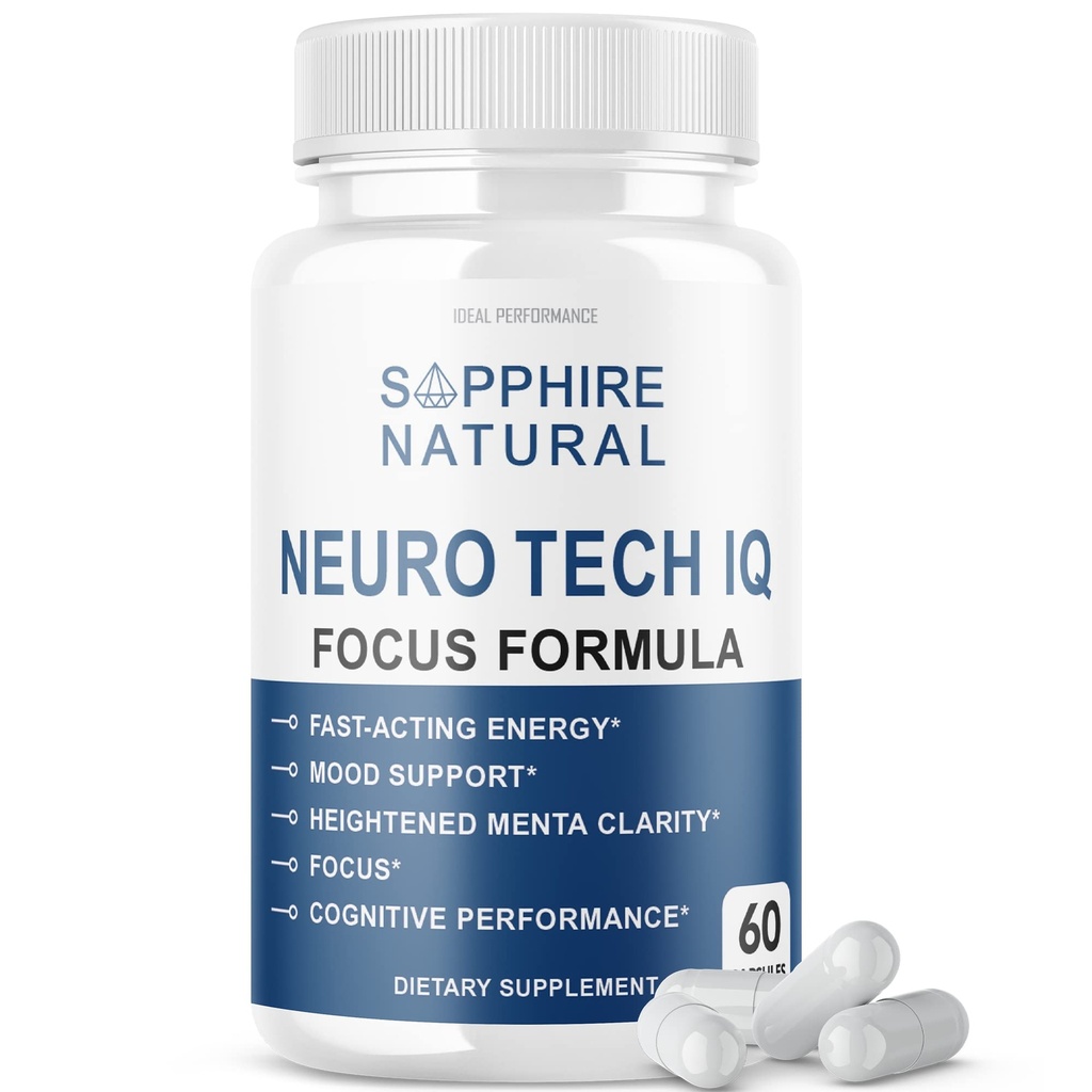 Neuro Tech IQ Brain Supplement Neurotech Iq Focus Formel piller (60 kapsler)